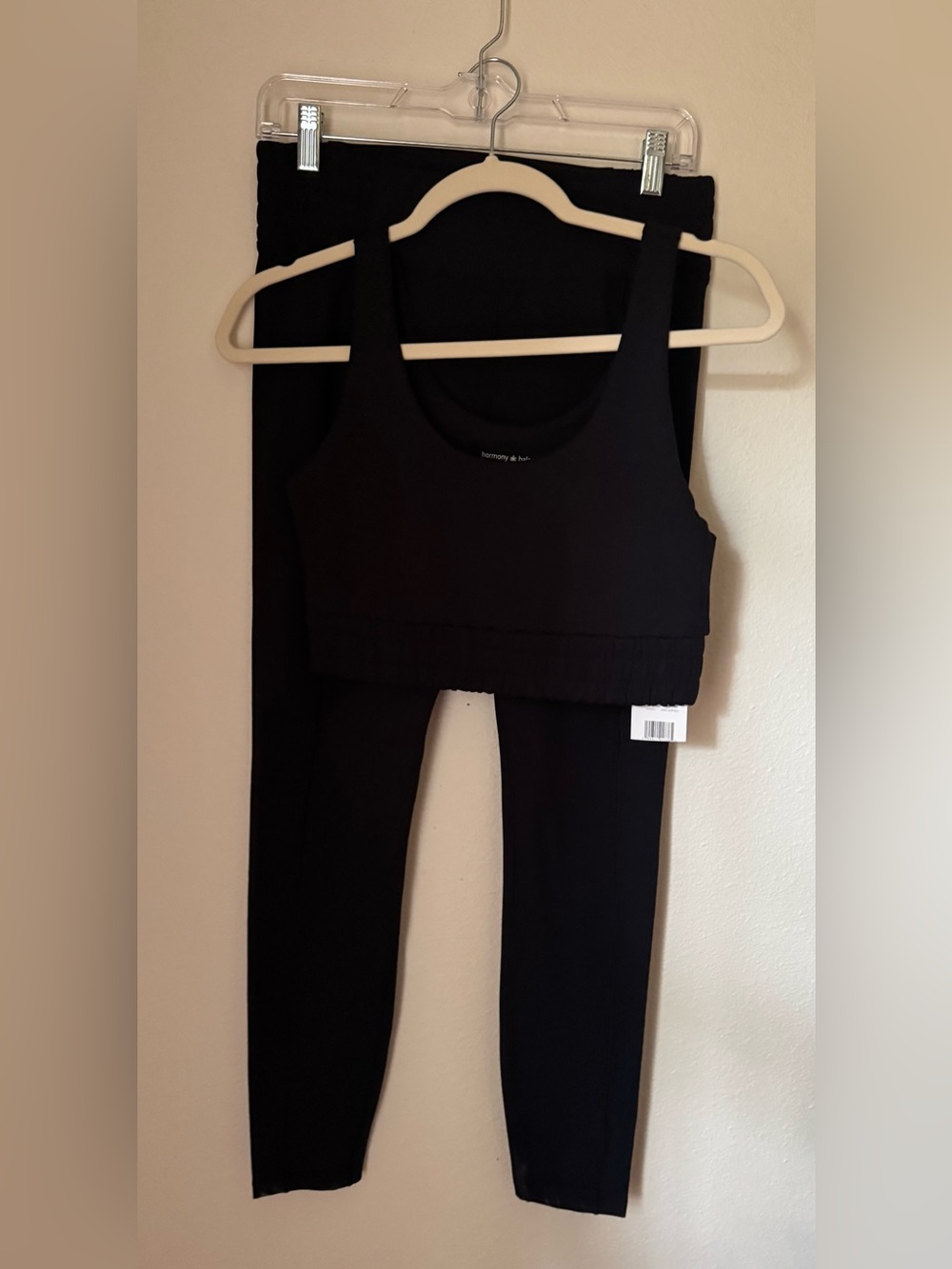 NWT Harmony and Balance Black Two- Piece Workout Set | Size Medium